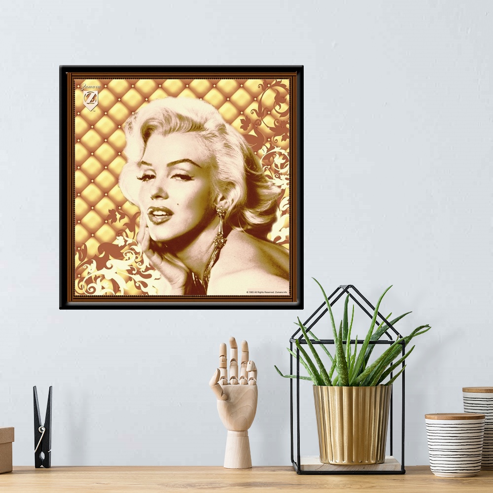 A bohemian room featuring Marilyn Monroe Padded Floral Chocolate