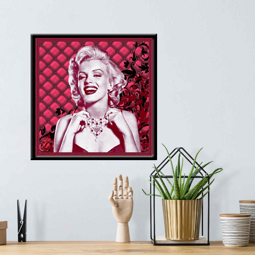 A bohemian room featuring Marilyn Monroe Padded Floral MAva Gardnerenta
