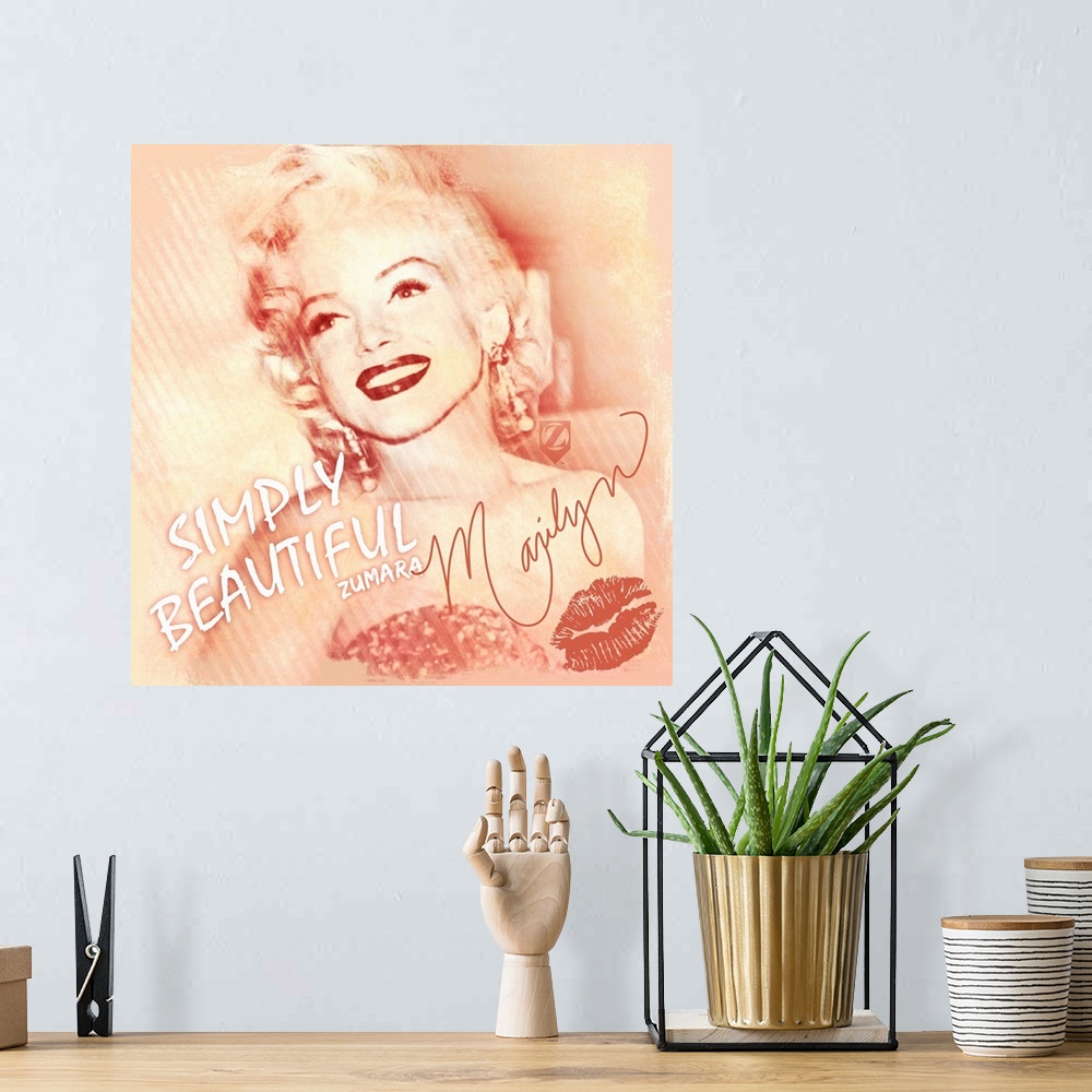 A bohemian room featuring Marilyn Monroe Simply Beautiful
