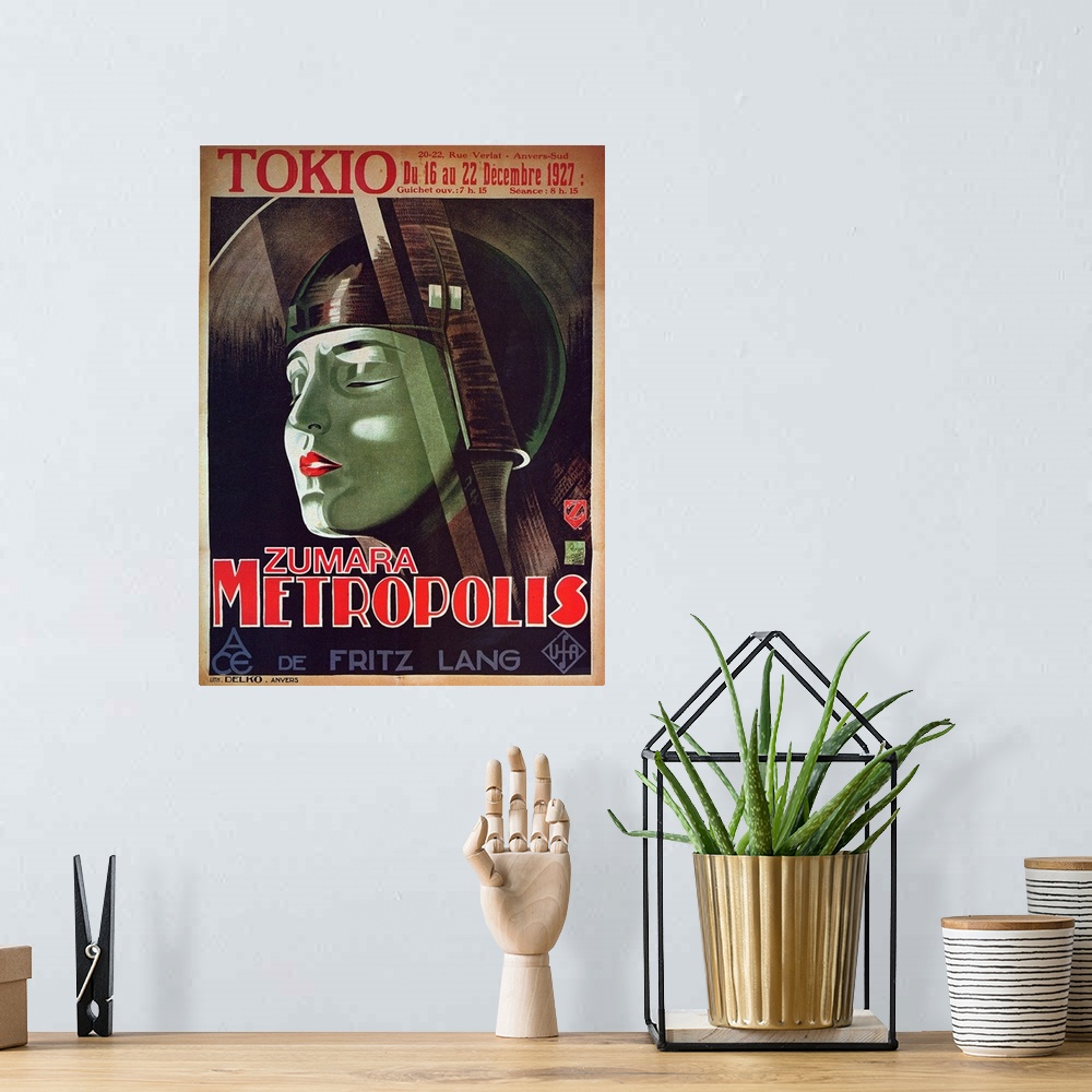 A bohemian room featuring Metropolis Tokio Sci Fi Movie Poster