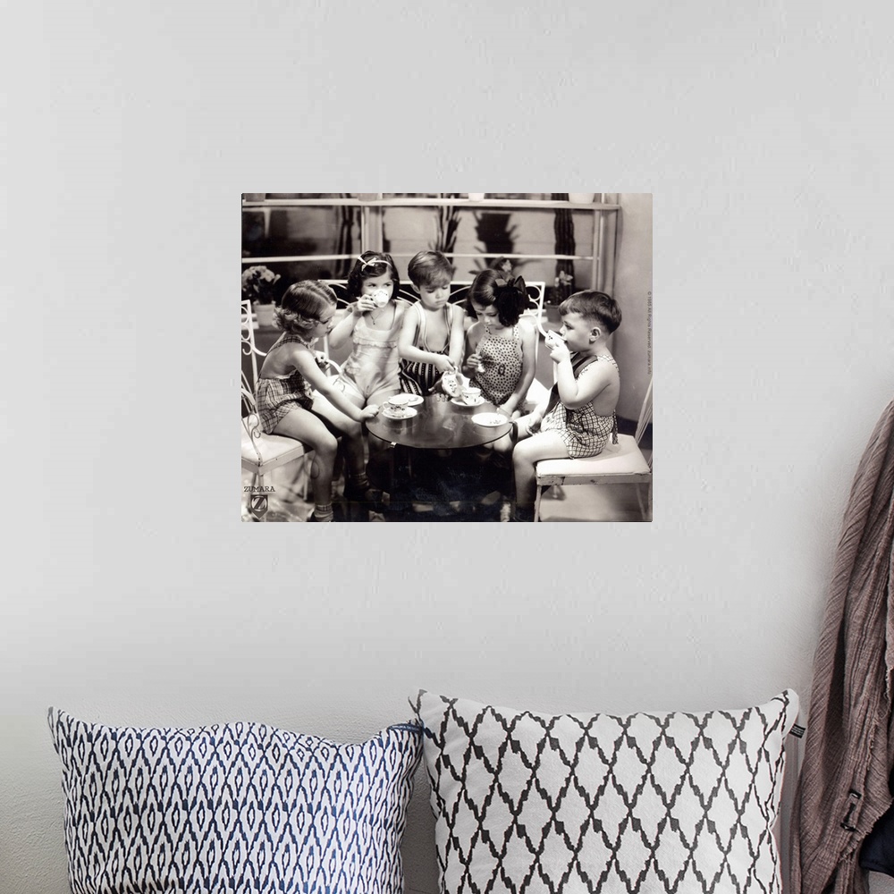 A bohemian room featuring Our Gang B&W 6