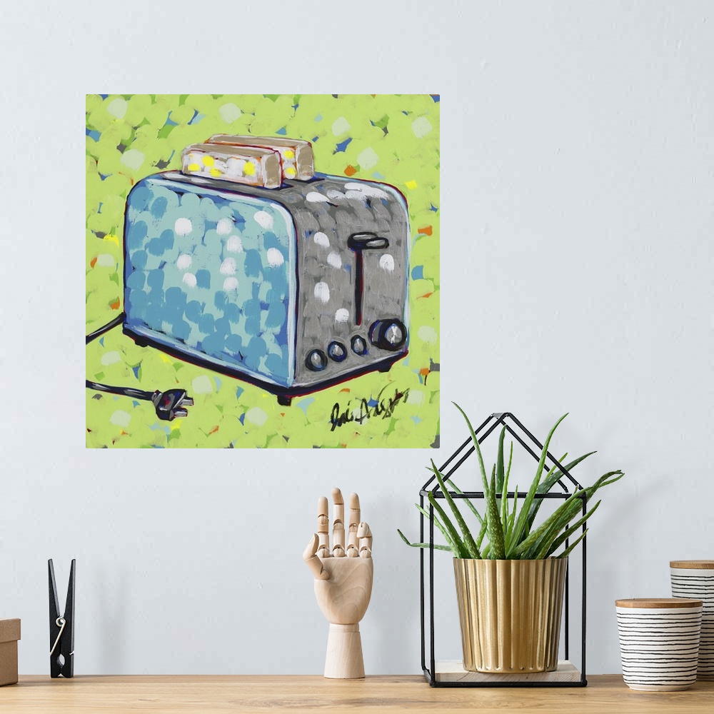 A bohemian room featuring Kitchen Sketch Toaster