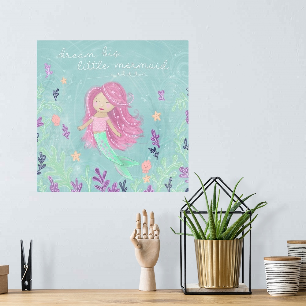 A bohemian room featuring Mermaid and Octopus I