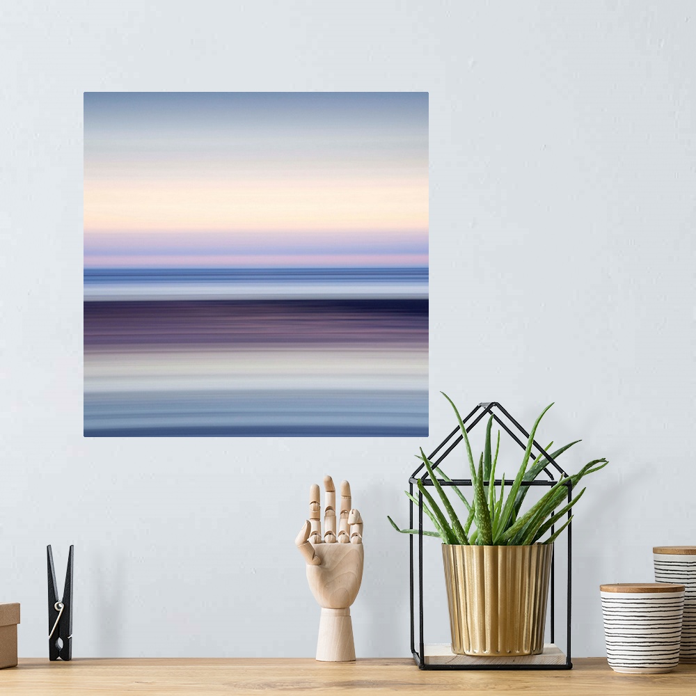 A bohemian room featuring Abstract image of the view from Alnmouth Beach to the North Sea, Alnmouth, Northumberland, Englan...