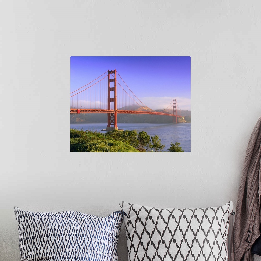 A bohemian room featuring Golden Gate Bridge, San Francisco, California