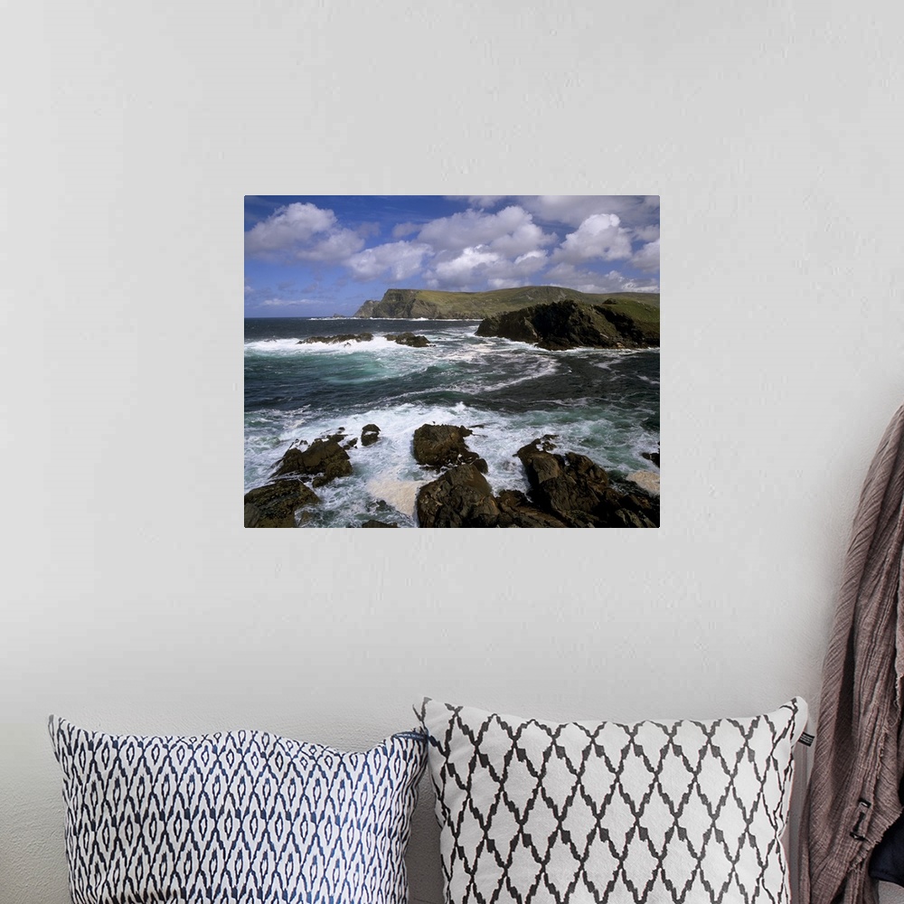 A bohemian room featuring Headland and rough sea, County Kerry, Munster, Republic of Ireland