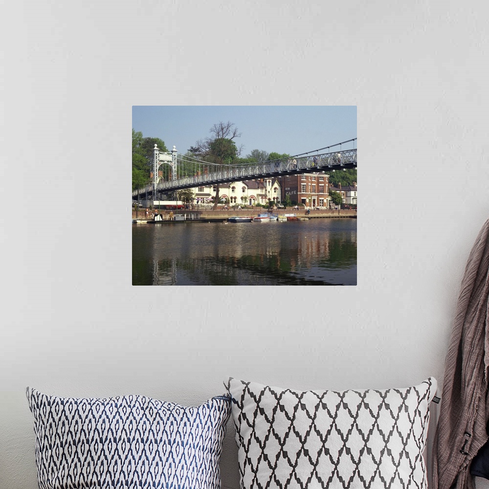 A bohemian room featuring River Dee and Queens Park Bridge, The Groves, Chester, Cheshire, England, UK