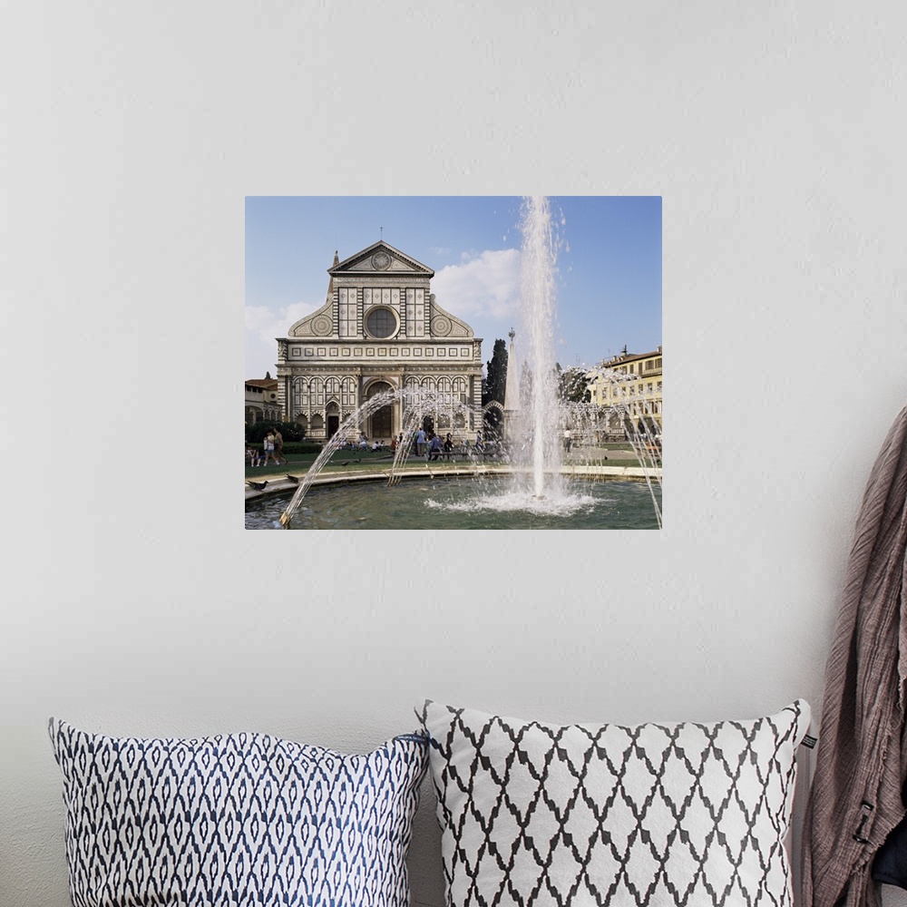A bohemian room featuring Santa Maria Novella, Florence, Tuscany, Italy