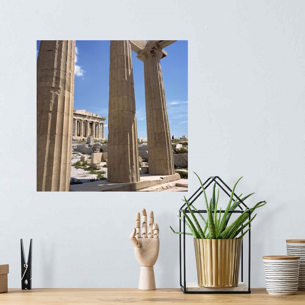 A bohemian room featuring The Parthenon viewed from Propylaea, The Acropolis, Athens, Greece