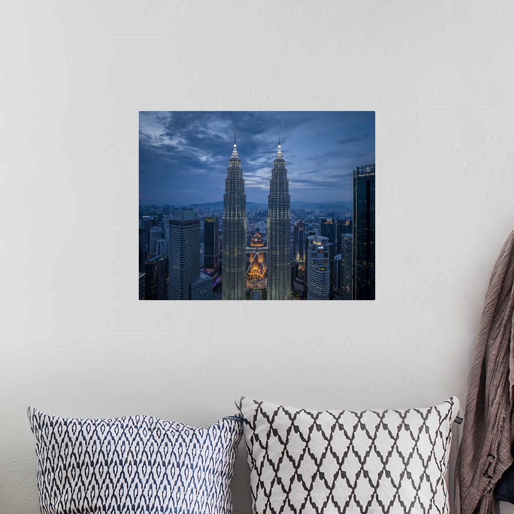 A bohemian room featuring The Petronas Towers, Kuala Lumpur, Malaysia, Southeast Asia, Asia