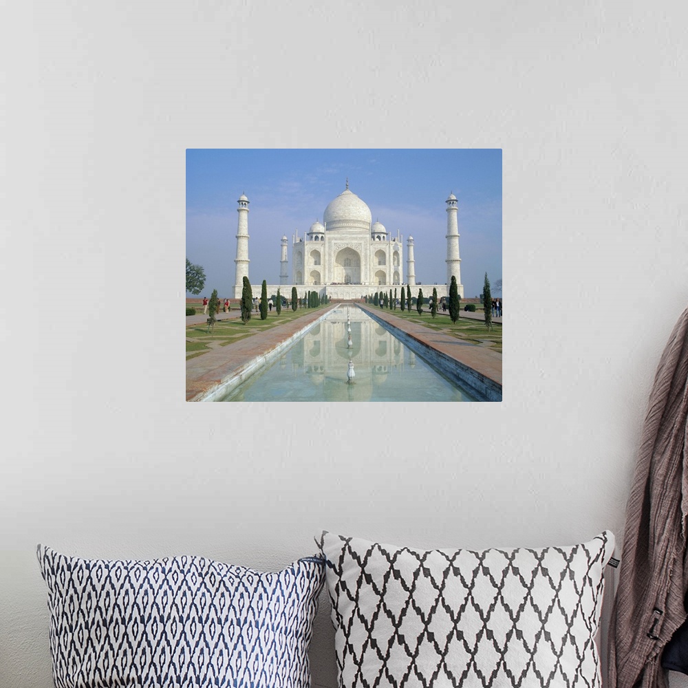 A bohemian room featuring The Taj Mahal, Agra, Uttar Pradesh State, India
