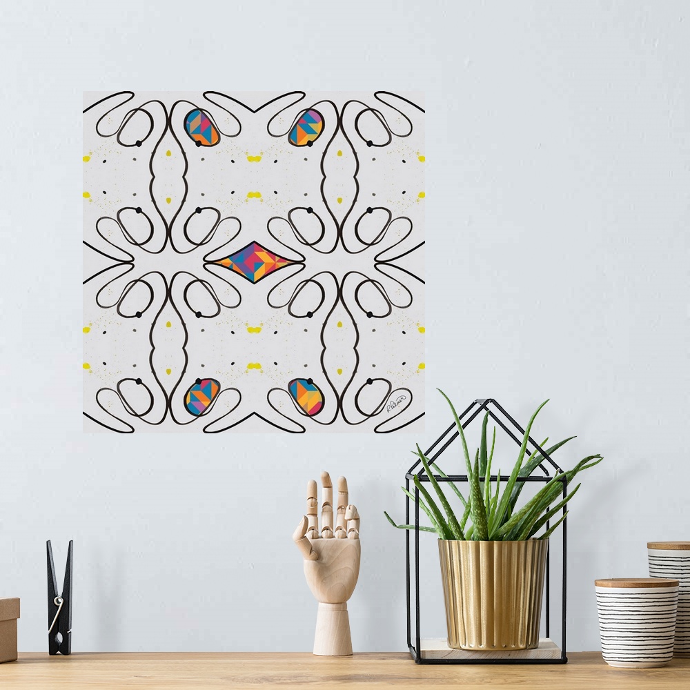 A bohemian room featuring Lines And Dots