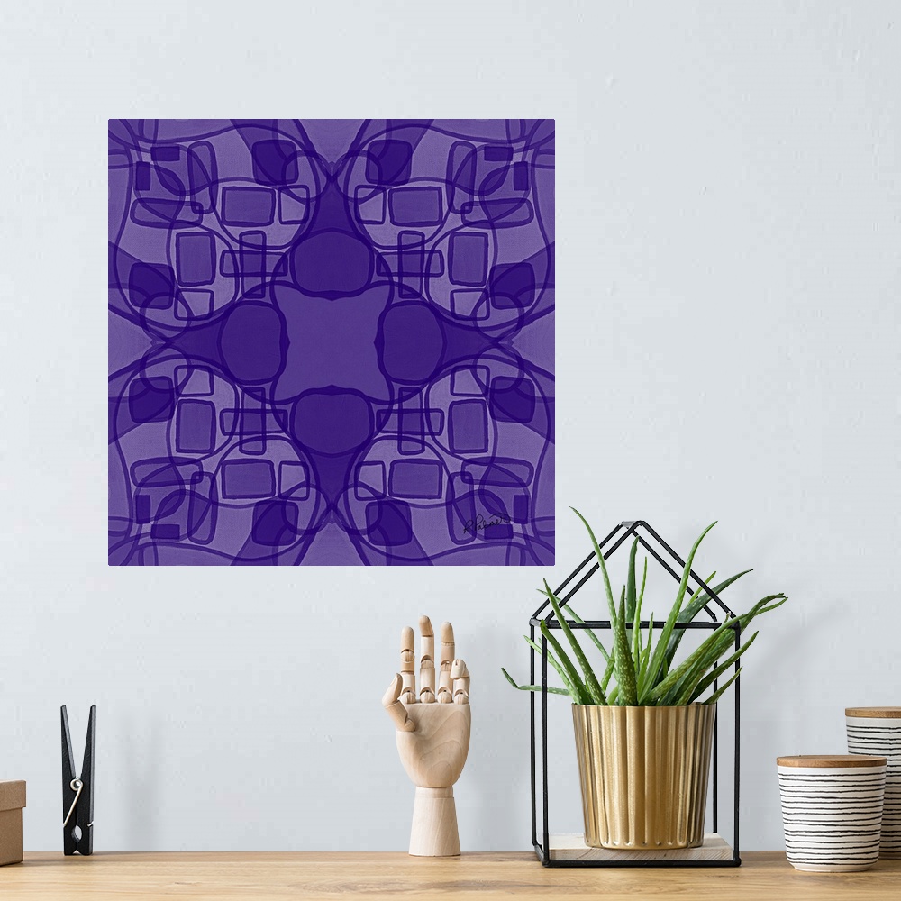 A bohemian room featuring Purple Pattern