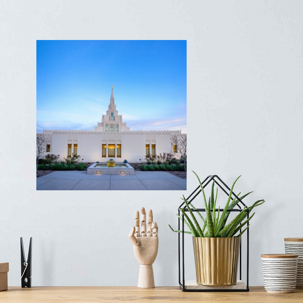 A bohemian room featuring The Phoenix Arizona Temple was dedicated in June 2011 by Ronald A. Rasband. The angel Moroni was ...