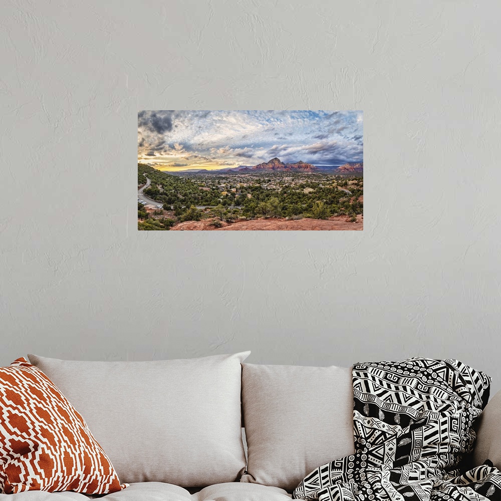 A bohemian room featuring Sunset panorama in beautiful Sedona, Arizona