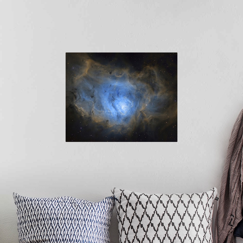 A bohemian room featuring Inside The Lagoon Nebula, Messier 8