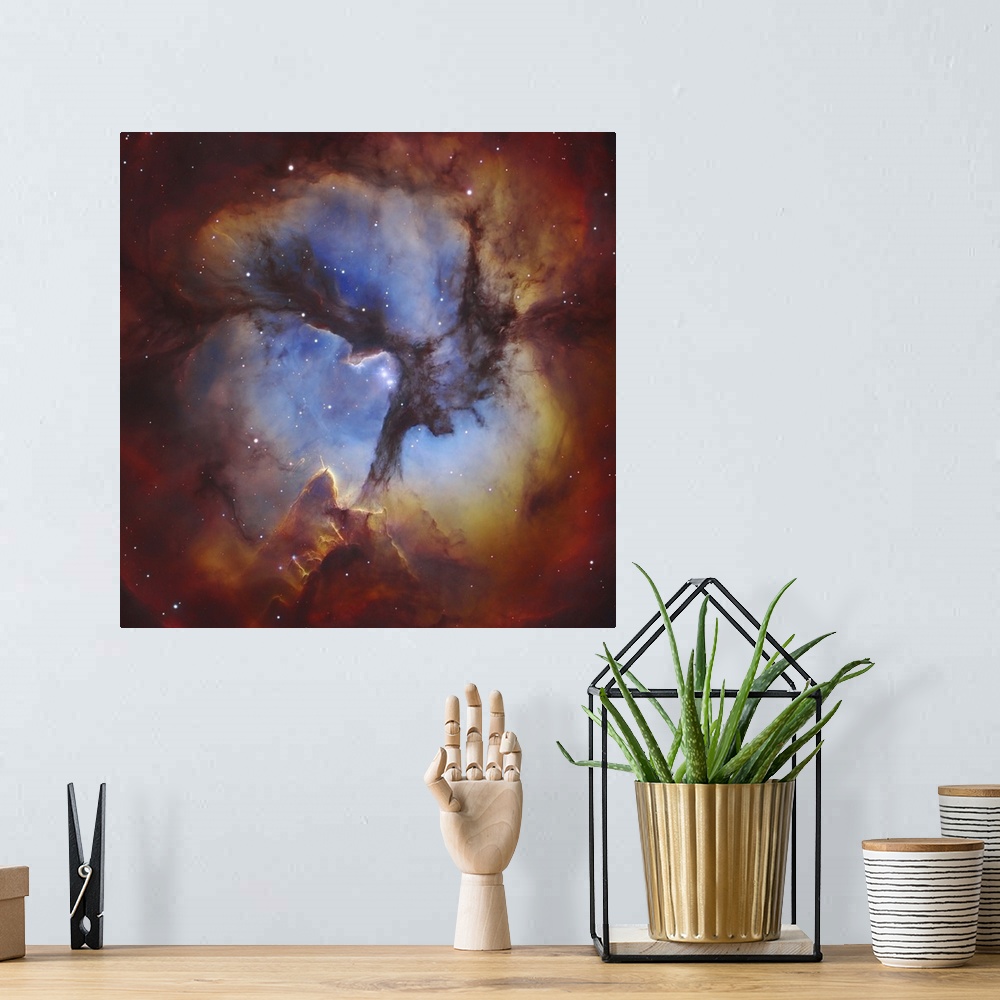 A bohemian room featuring M20, The Trifid Nebula in Sagittarius.