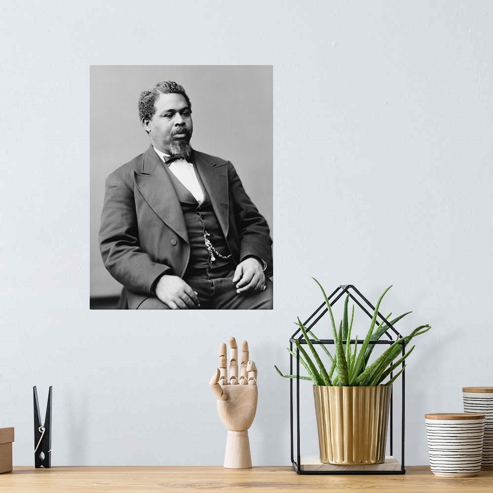 A bohemian room featuring Portrait of Robert Smalls, an enslaved African American who escaped to freedom.
