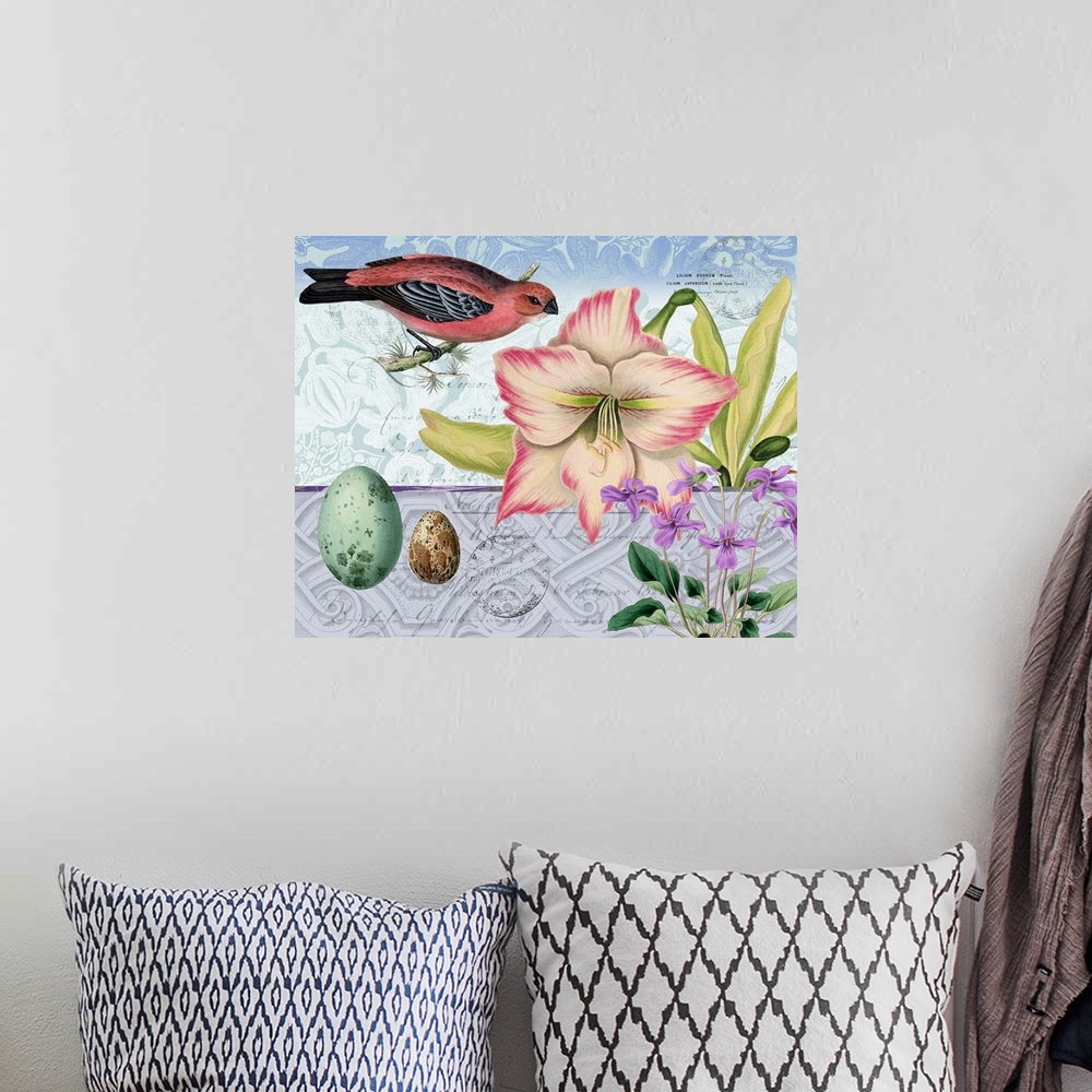 A bohemian room featuring Easter Lily Botanical II