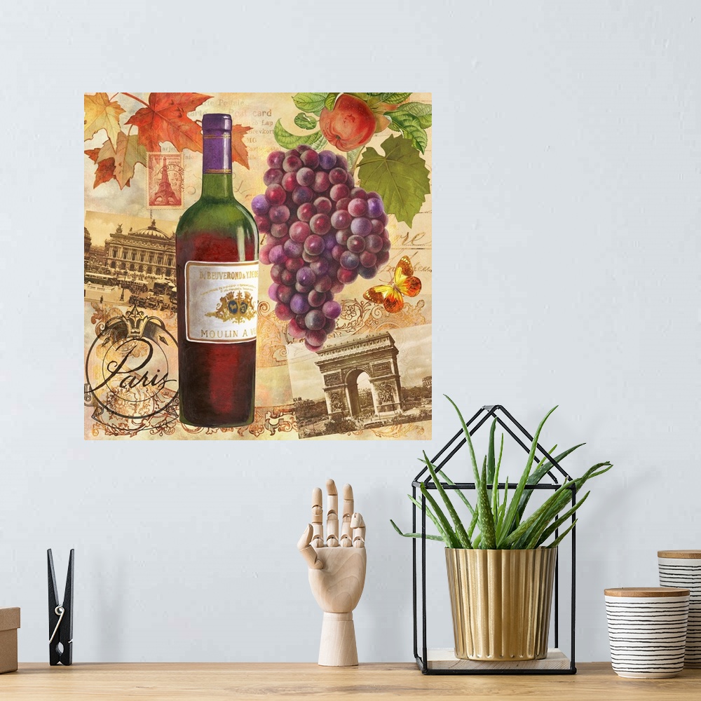 A bohemian room featuring Paris Wine II