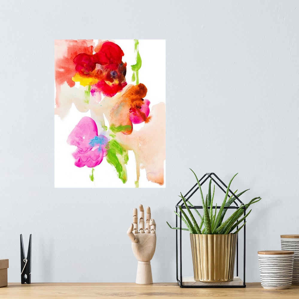 A bohemian room featuring Abstract Flower Study