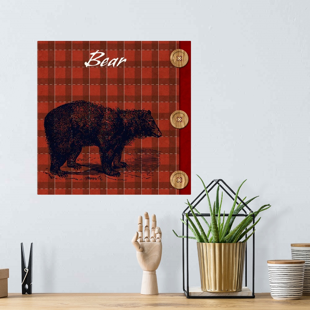 A bohemian room featuring Flannel Bear