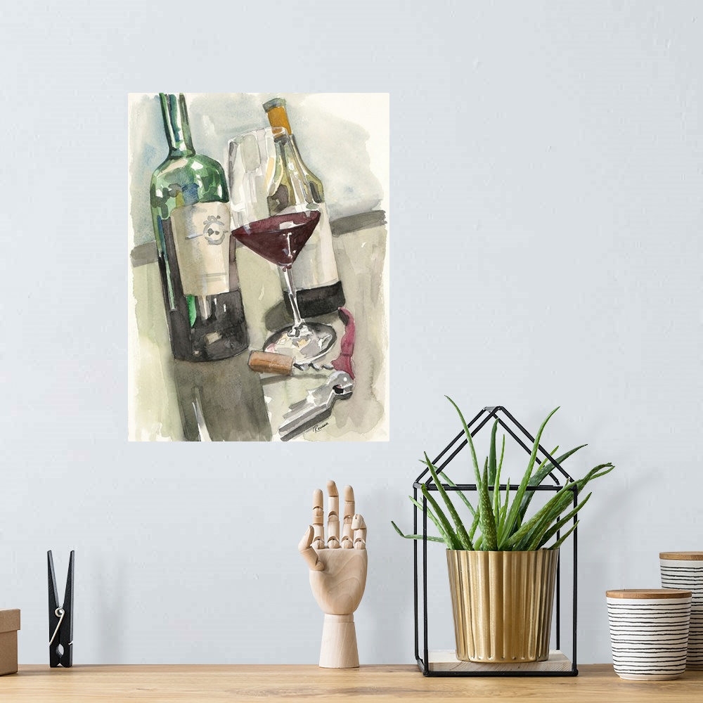 A bohemian room featuring Wine Series II