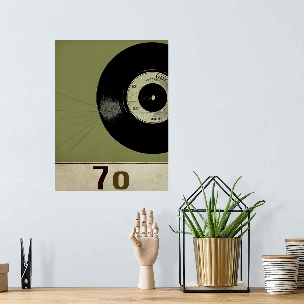 A bohemian room featuring Vinyl 70
