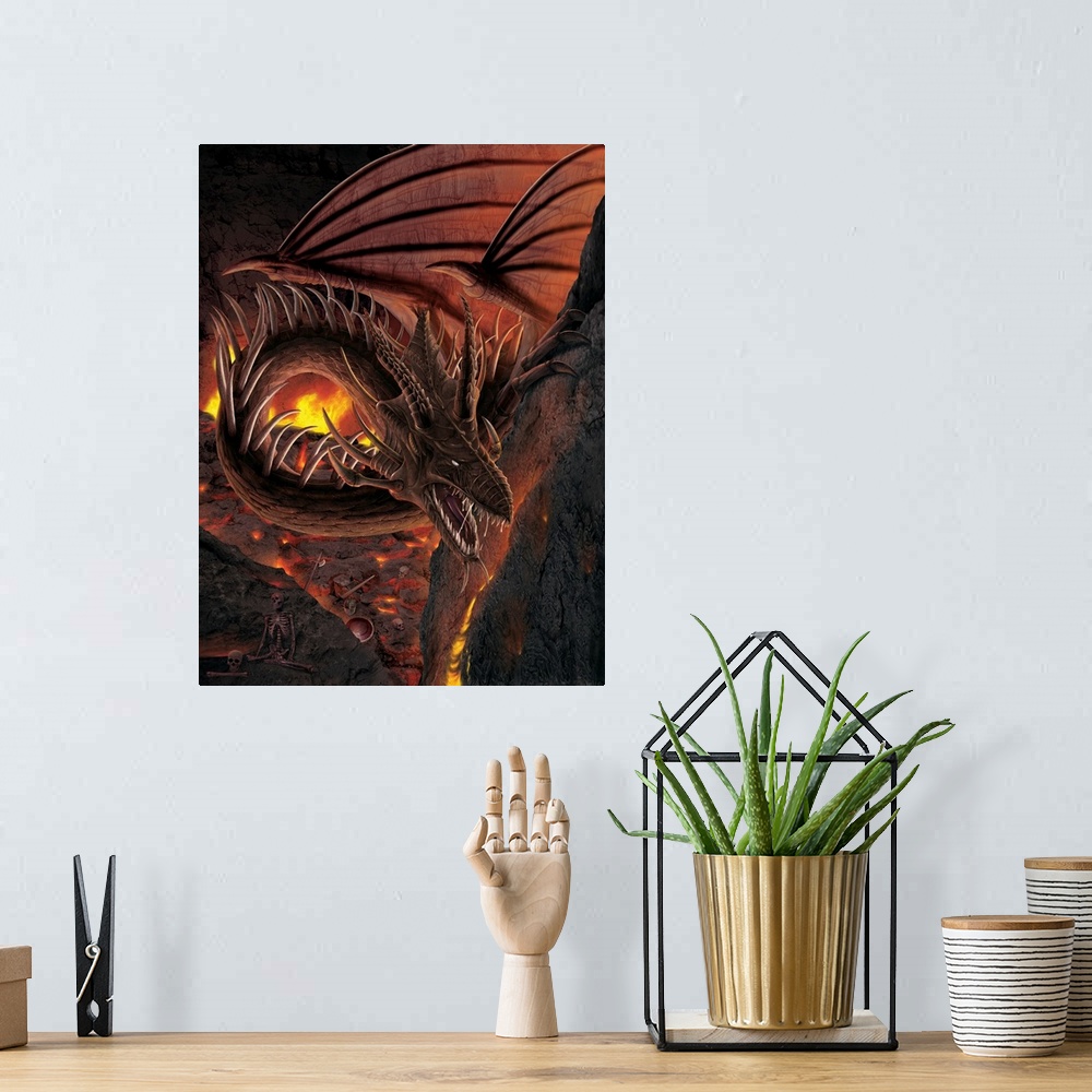 A bohemian room featuring Hell Fire Dragon
