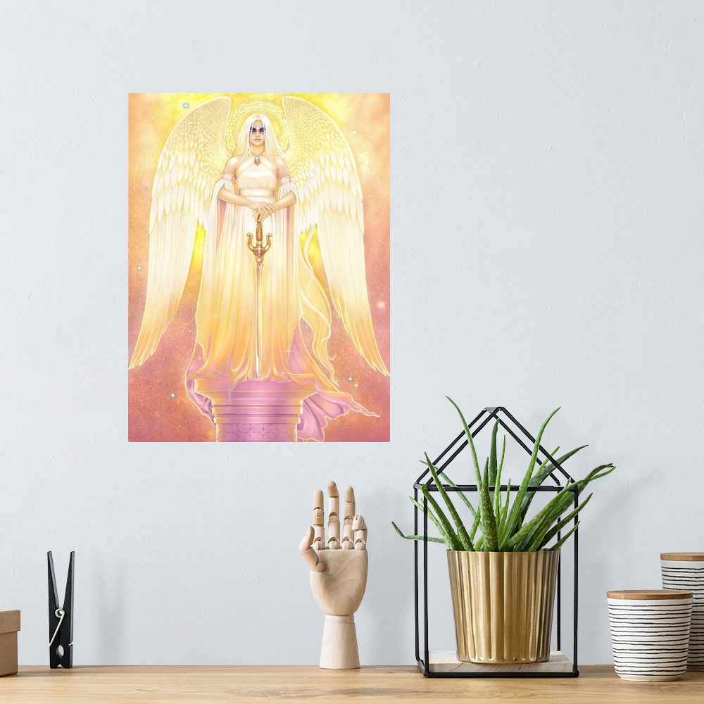 A bohemian room featuring Watched Over By Angels