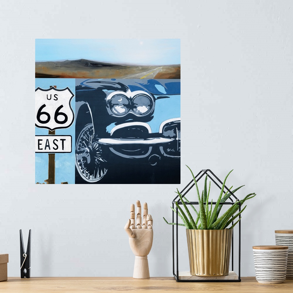 A bohemian room featuring Route 66-A
