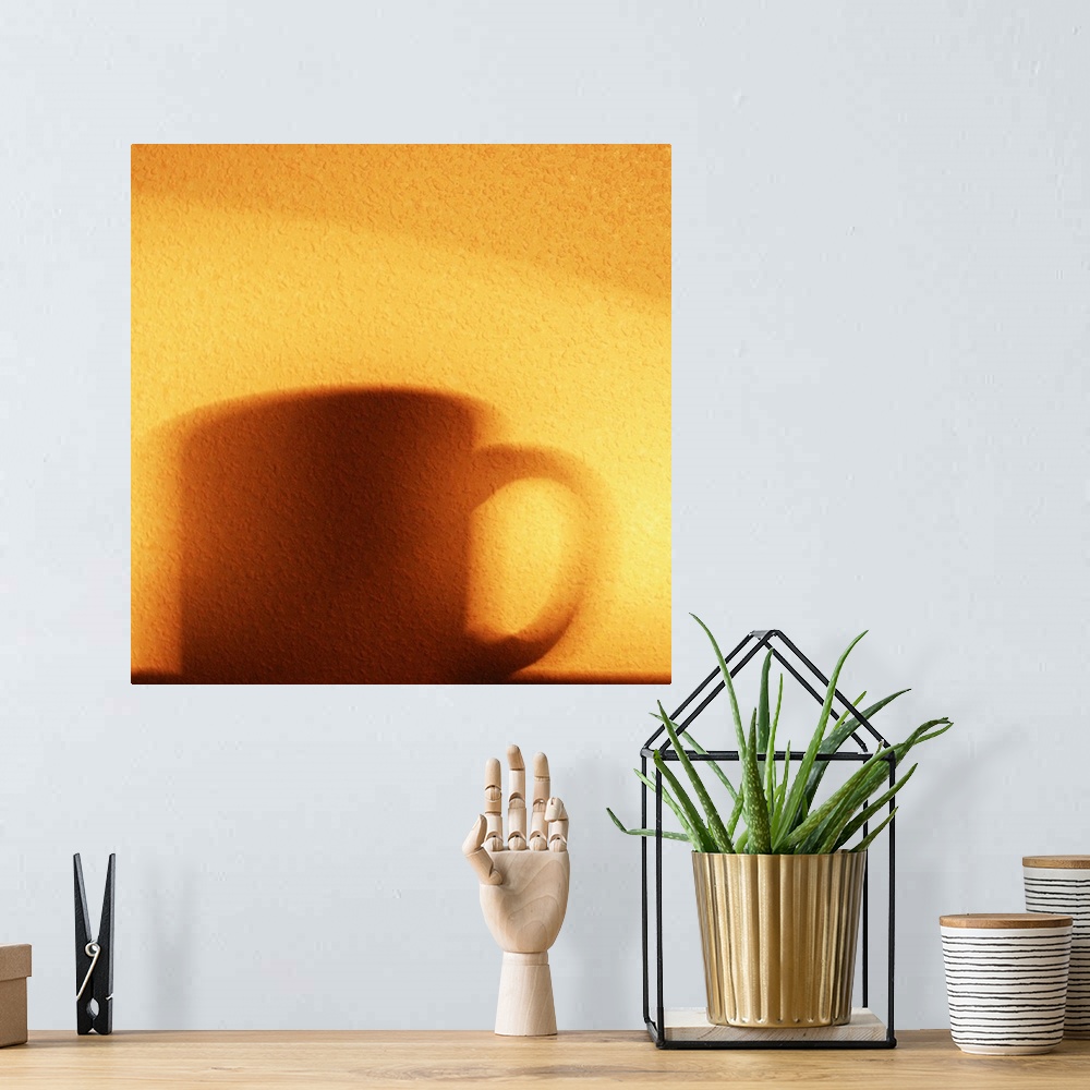 A bohemian room featuring Shadow of a coffee mug