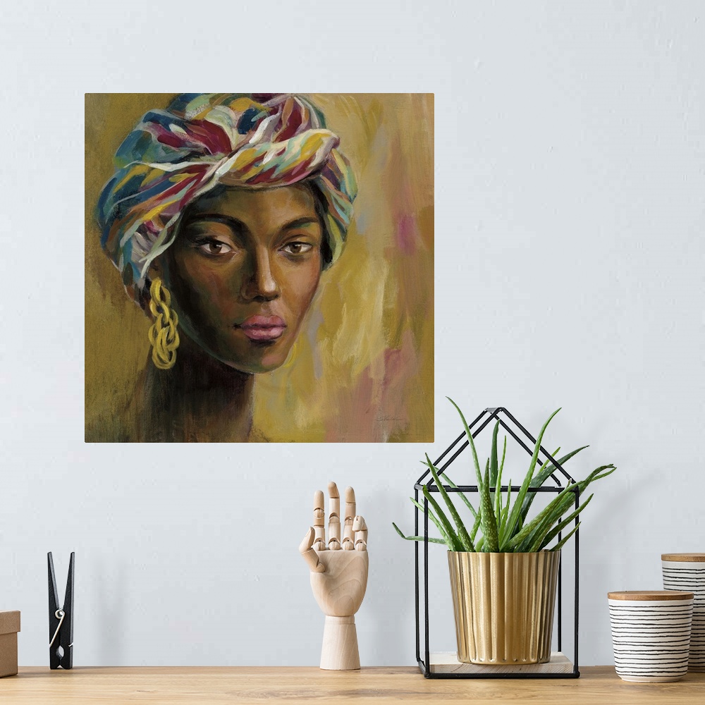 A bohemian room featuring African Face I