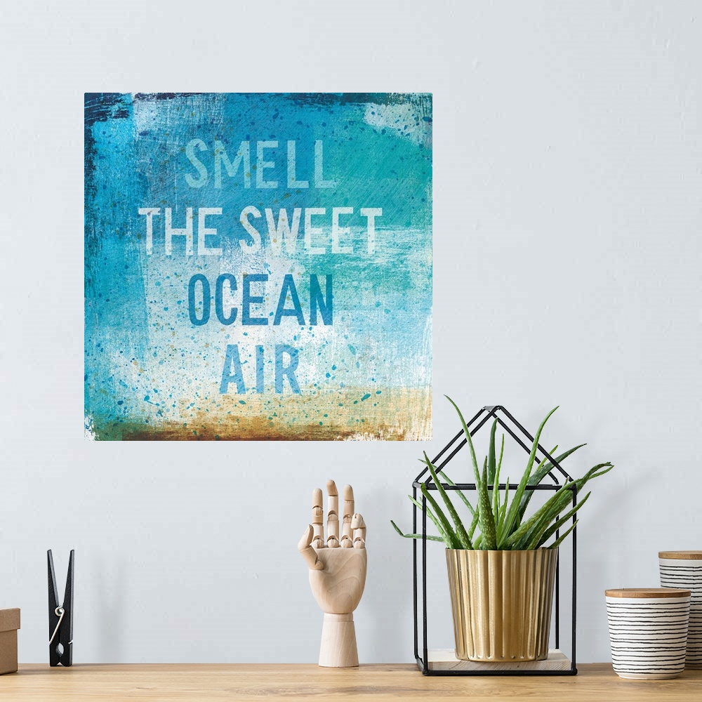 A bohemian room featuring "Smell the Sweet Ocean Air"