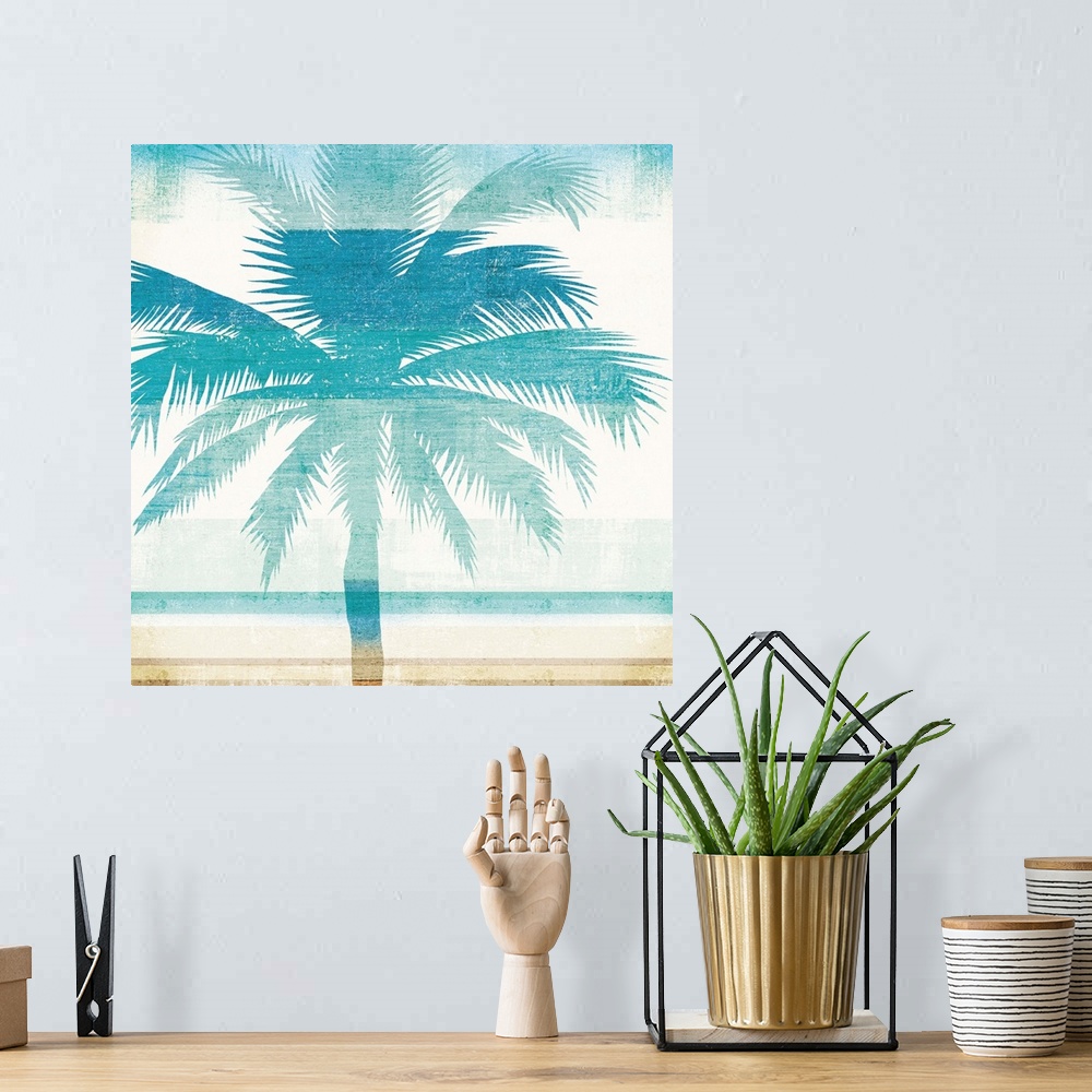A bohemian room featuring Beachscape Palms II