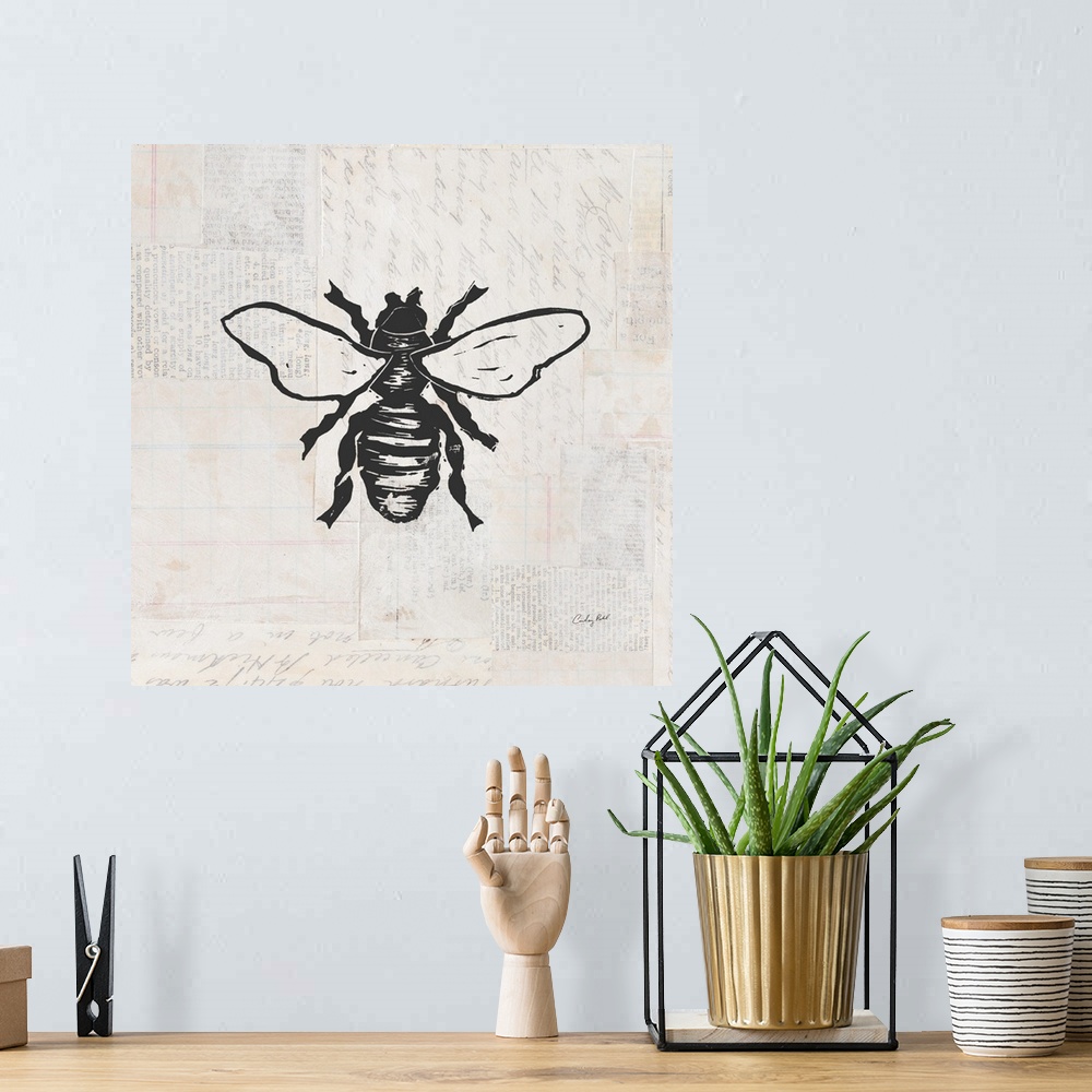 A bohemian room featuring Bee Stamp BW