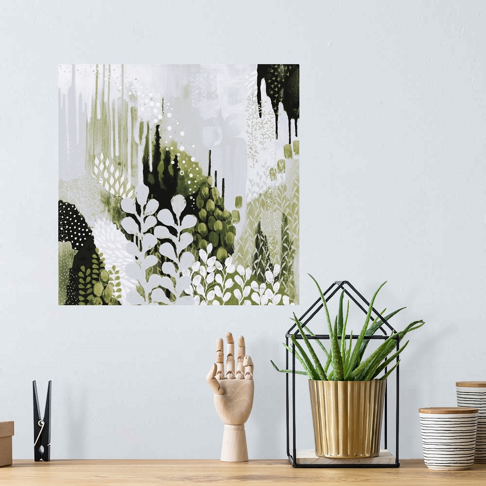 A bohemian room featuring BW Forest II With Green