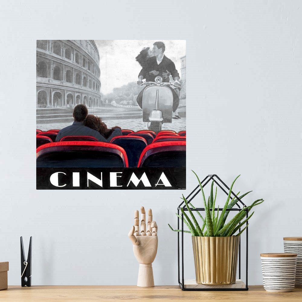 A bohemian room featuring Cinema Roma