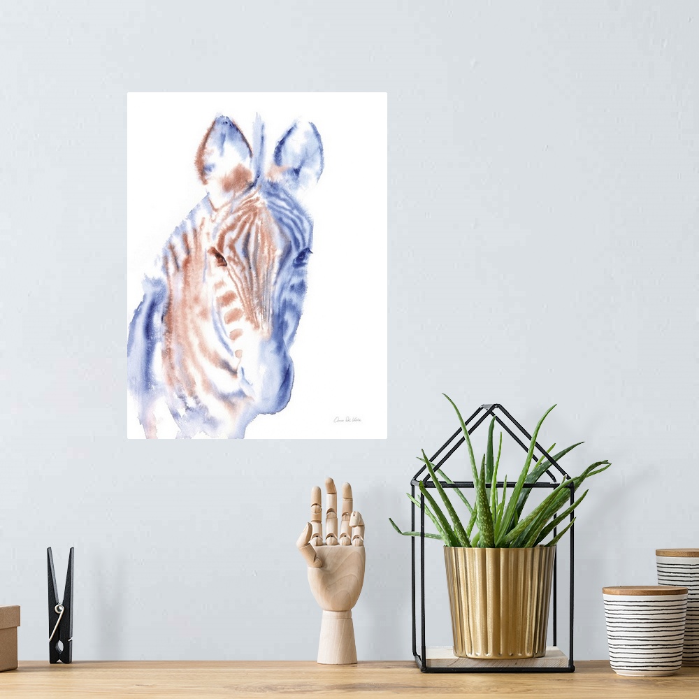 A bohemian room featuring Copper and Blue Zebra