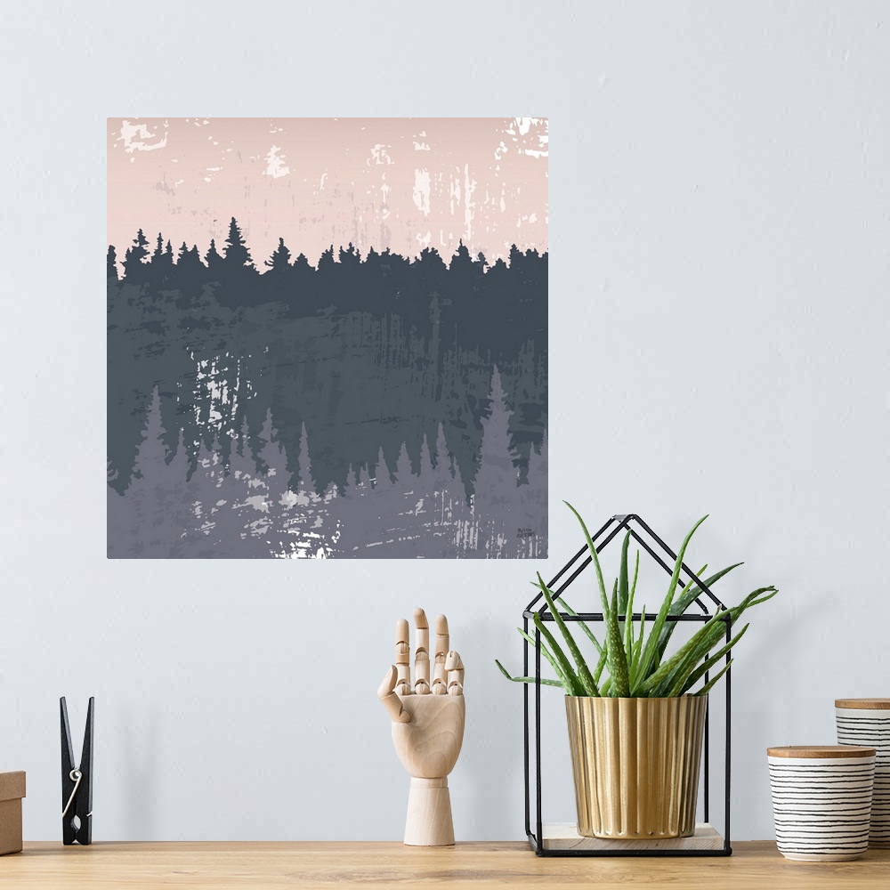 A bohemian room featuring Evening Forest II