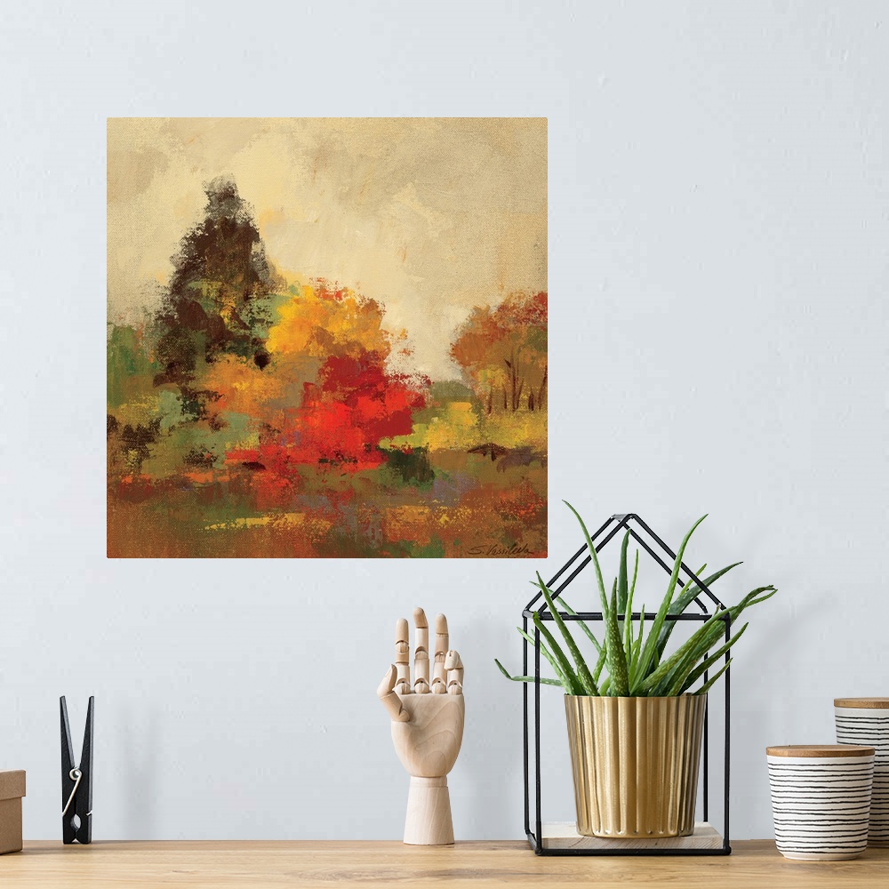 A bohemian room featuring Fall Forest I