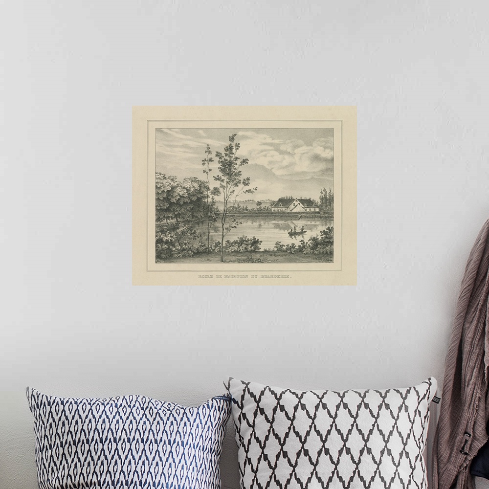 A bohemian room featuring French Park Etching I