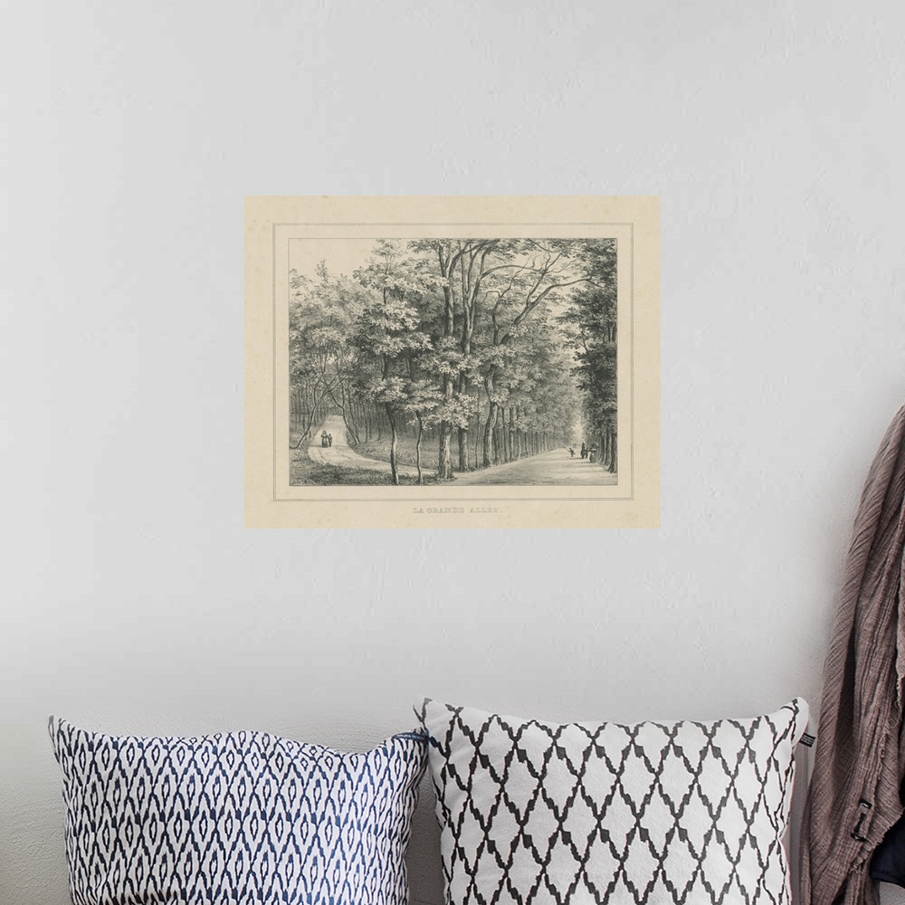 A bohemian room featuring French Park Etching II