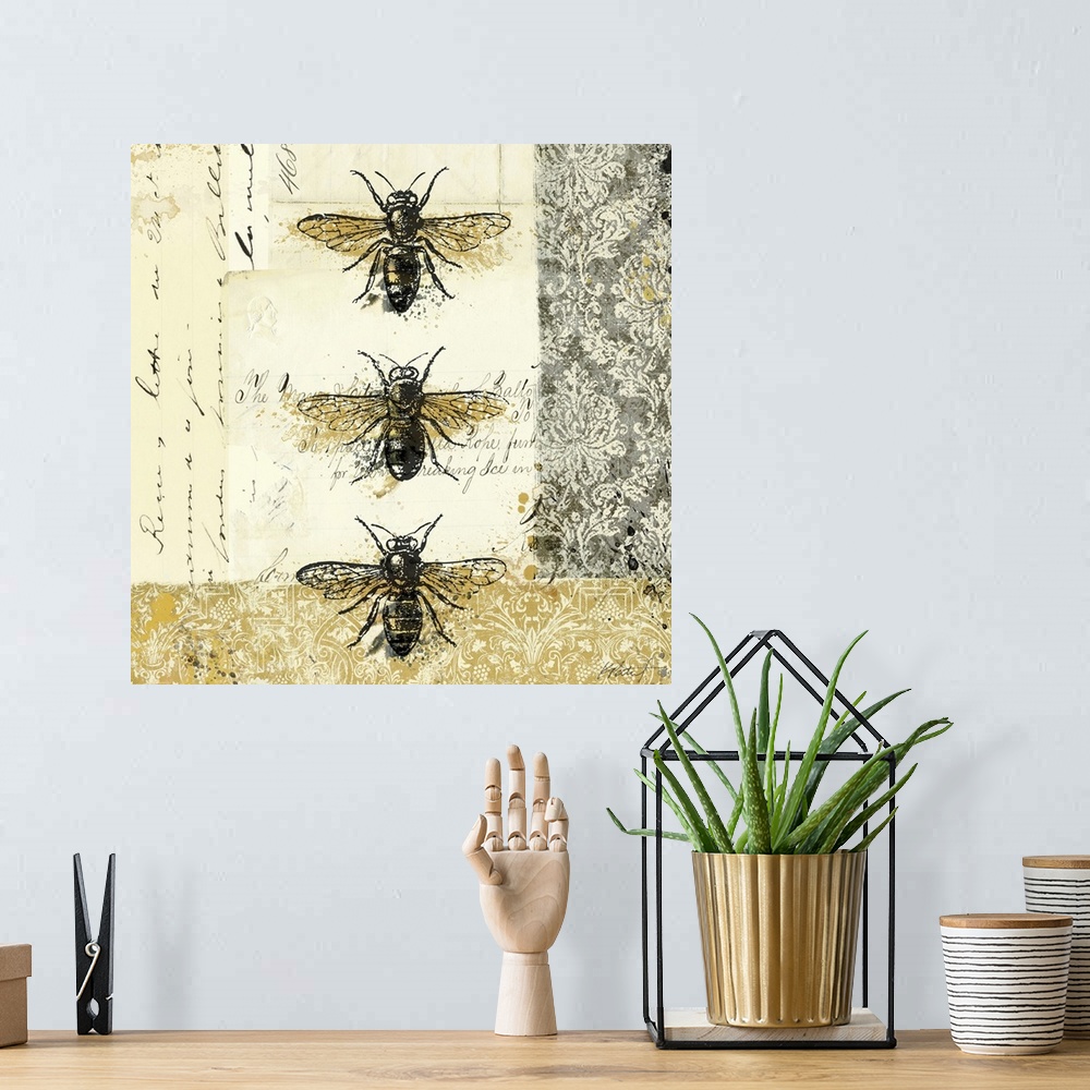 A bohemian room featuring Golden Bees 'n Butterflies I
