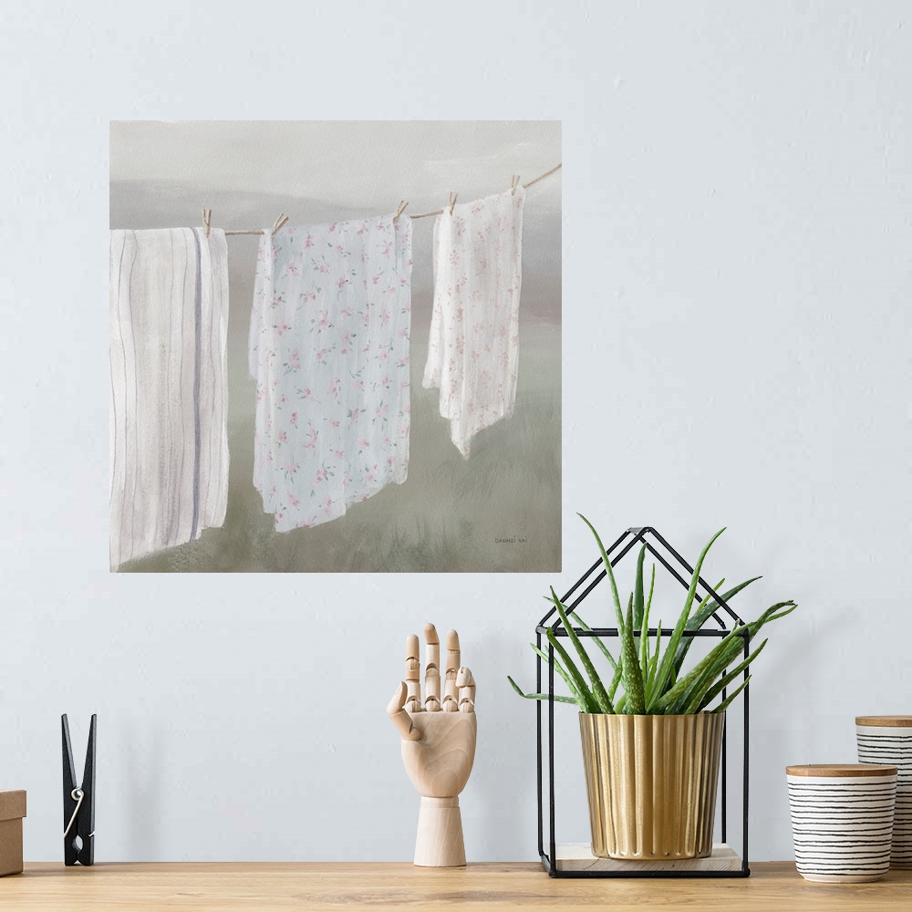 A bohemian room featuring Laundry Day II Neutral