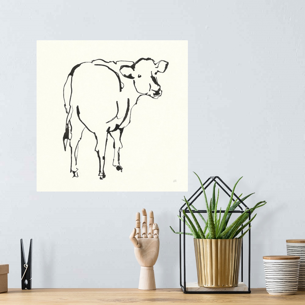 A bohemian room featuring Line Cow