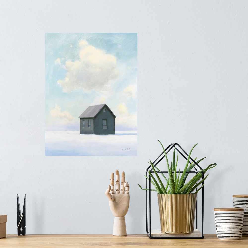 A bohemian room featuring Lonely Winter Landscape III