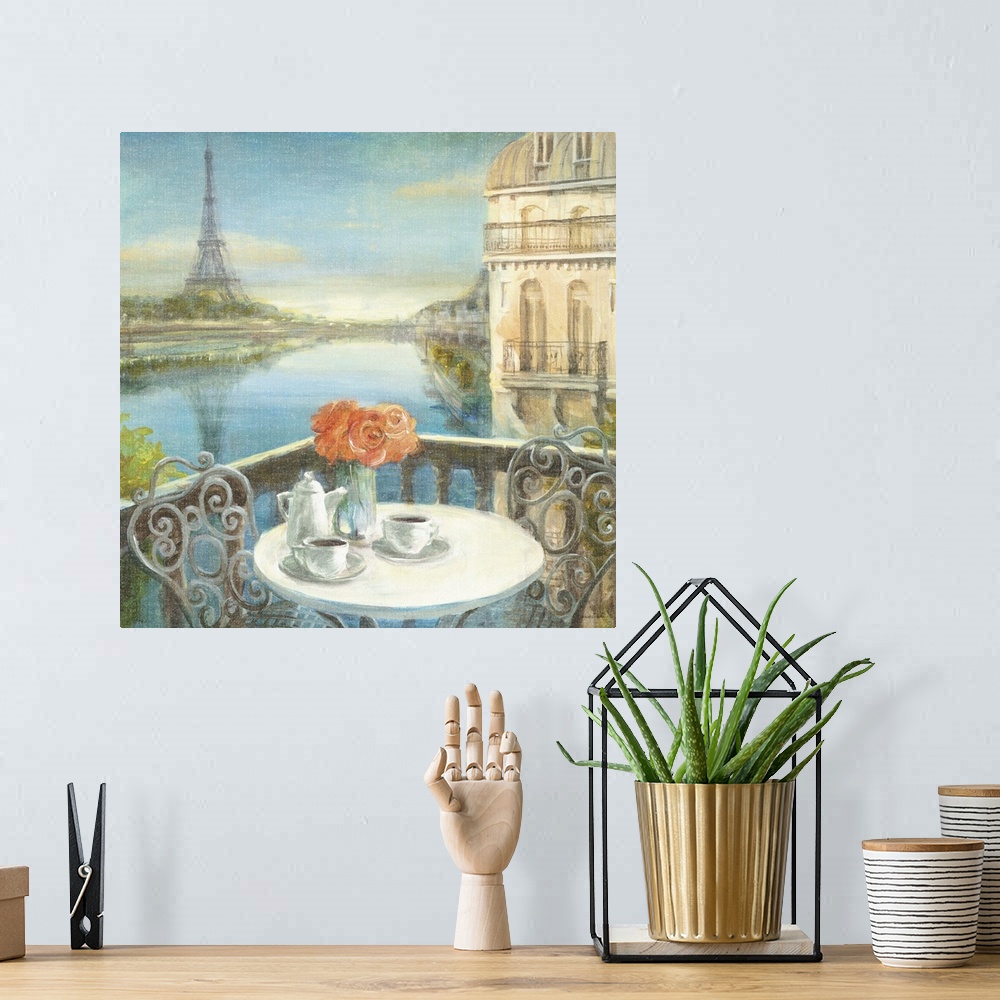 A bohemian room featuring Morning on the Seine
