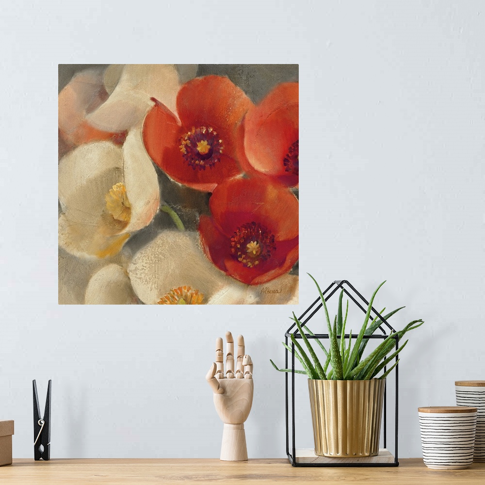 A bohemian room featuring Poppies Bloom III