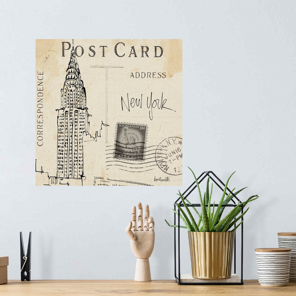 A bohemian room featuring Postcard Sketches I